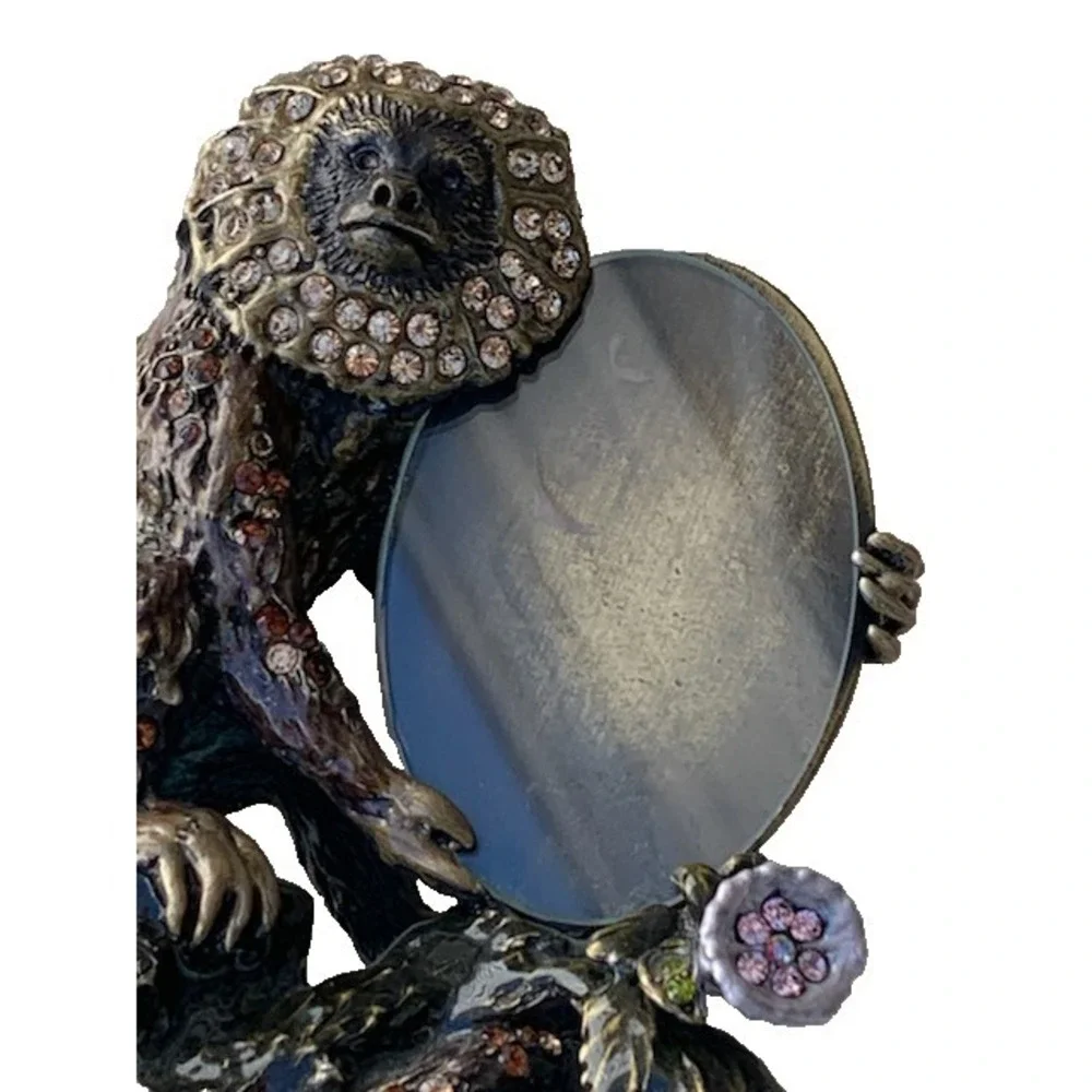 *RARE* Vintage JAY STRONGWATER Jeweled Monkey Picture Frame - NWOT